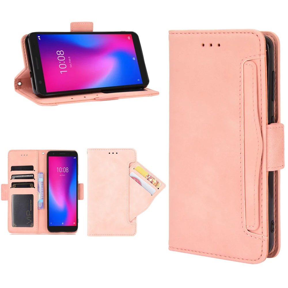Retro Leather Multi-function Wallet Cover with 5 Card Slots