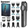 Kensen S30 4 in 1 Cordless Hair Clipper LED Display Men Beard/Nose Trimmer Rechargeable Barber Grooming Kit Hair Cutting Machine