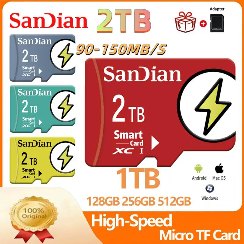 

Безопасная цифровая Оригинальная карта памяти 128 Гб 64 ГБ для камеры SD флэш-карта памяти 2 ТБ для цифровой зеркальной камеры видеокамеры U3 Мини TF-карта