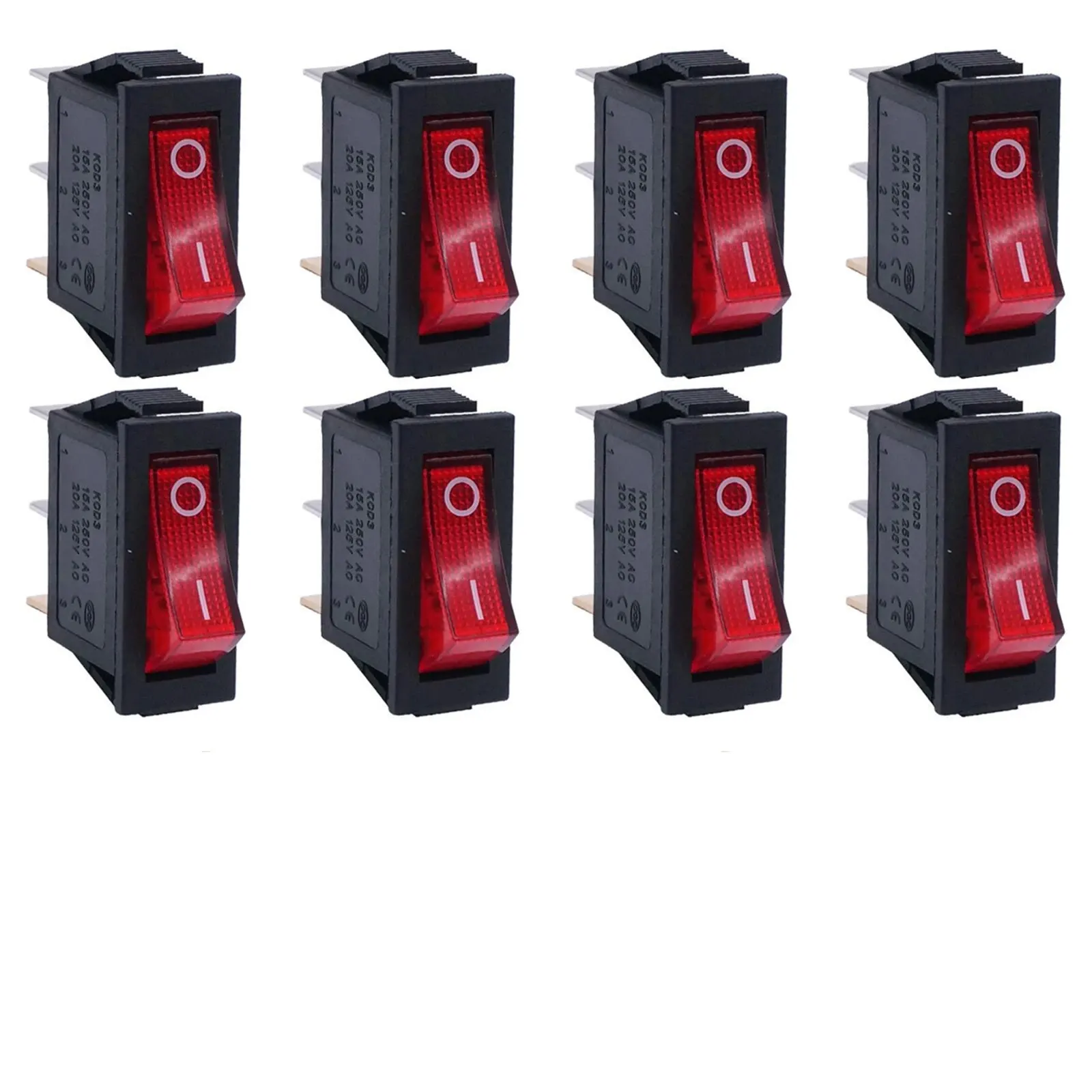 8Pcs Red
