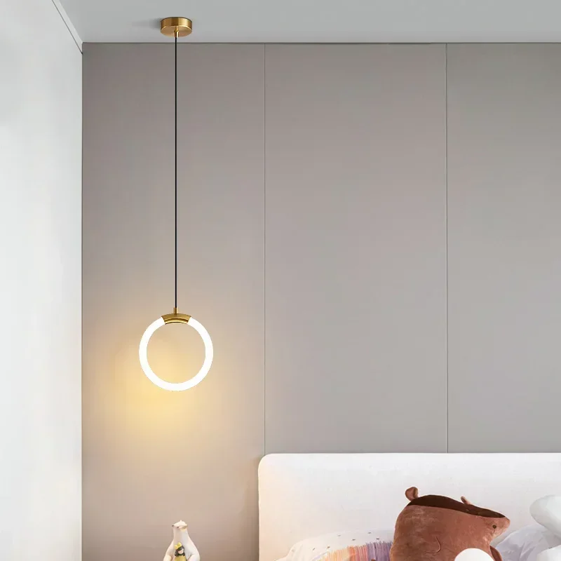 Nordic Luxury LED Chandelier Dining Room Kitchen Fixtures Decor Restaurant Pendant Lights Bedroom Bar Black Gold Hanging Lamp images - 6