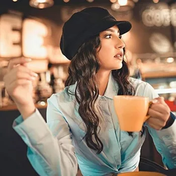 Wool Fashion Newsboy Hats for Women Winter Warm Pageboy Cabbie Cap Beret