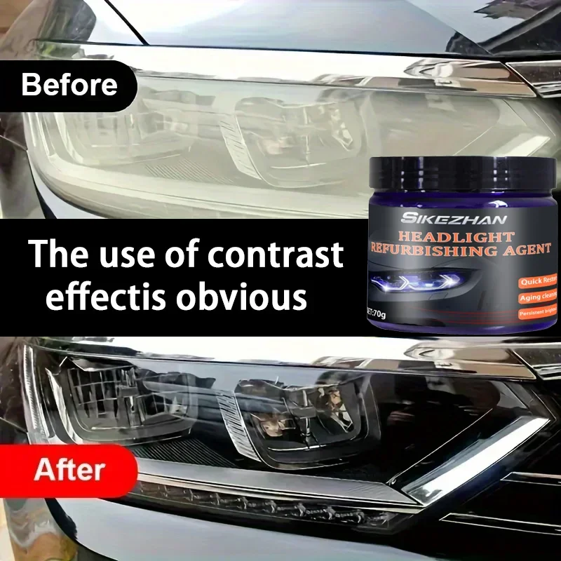 Car Headlight Restoration Kit Polish Repair Cleaning Paste