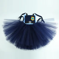 Costume de Judy, la policière lapin, pour filles, déguisement d'animal de dessin animé, tenue de lapin, déguisement d'Halloween pour enfants, robe de tutu de carnaval avec oreilles 6