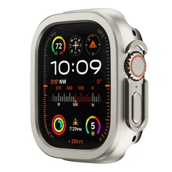 Premium Aluminum Alloy + TPU Protective Case for 49mm  Ultra (Starlight)