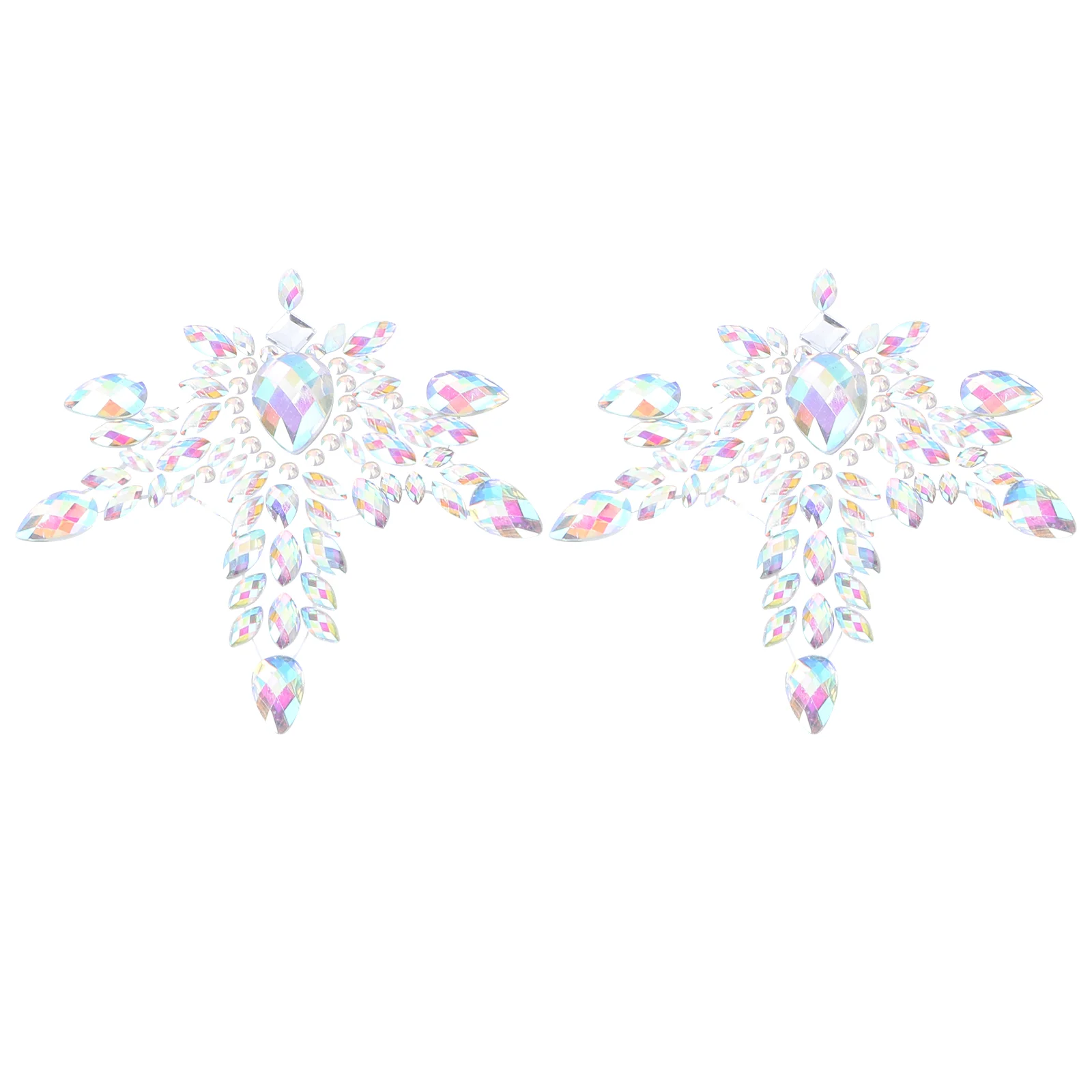 

Women Body Stickers Rhinestone Chest Temporary Tattoo Glitter Gems Festival Makeup
