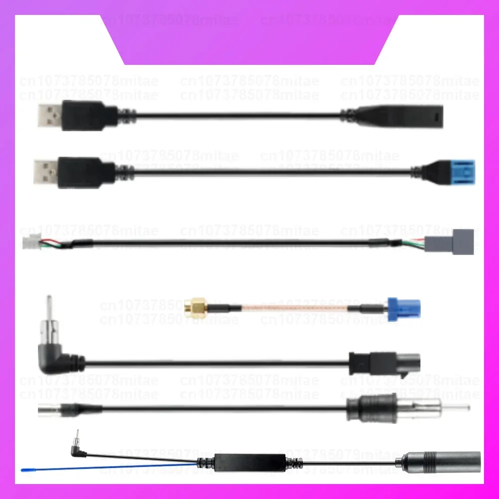 

Universal GPS 4G WiFi Antenna ISO POWER USB RCA MIC Microphone High quality copper core Cable For Car Radio Multimedia Player