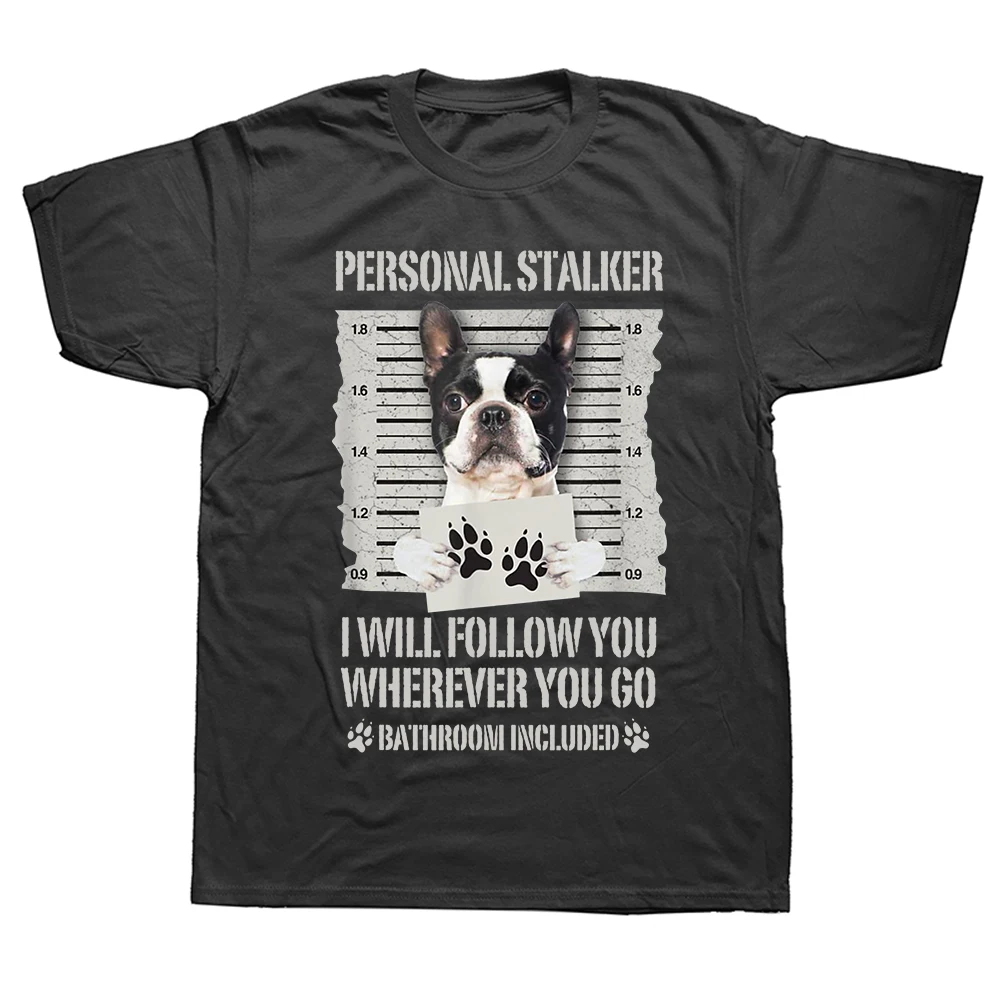 Lustige Persönliche Boston Terrier T-Shirts, Grafisches Baumwoll-Streetwear, Kurzarm, Geburtstagsgeschenke, Sommer-Stil T-Shirt, Herrenbekleidung