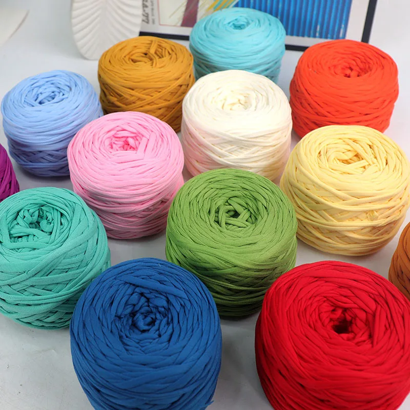 300g Large ball of high elastic cloth strip thread thick wool wool handmade DIY knitting material package 6
