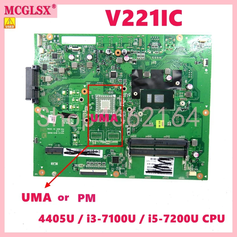 

V221IC 4405U/i3-7100U/i5-7200U CPU UMA / PM(GT930MX-V2G) Материнская плата для Asus V221 V221I V221IC материнская плата 100% протестирована ок б/у