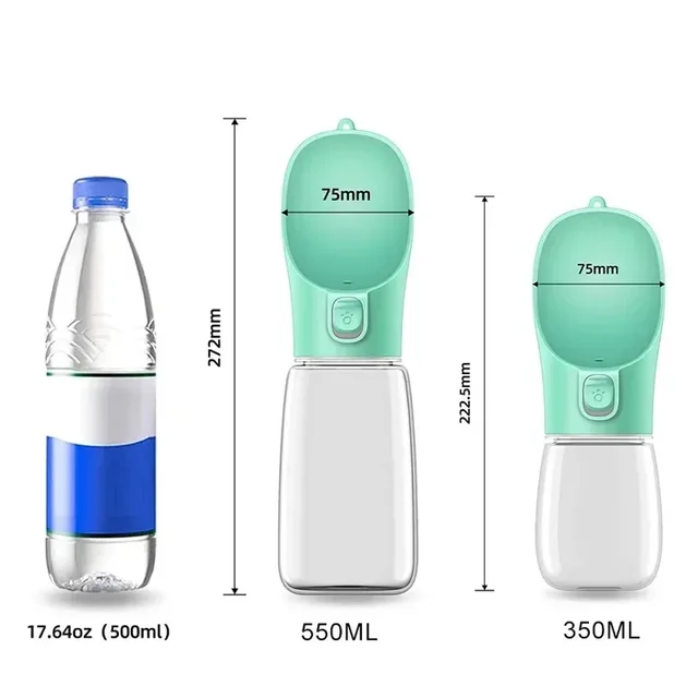 Outdoor Walking Puppy Pet Travel Water Bottle Cat Drinking Bowl Supplies Portable Dog Water Bottle for Small Large Dogs Bowl 5