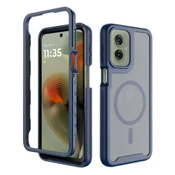 360 Full Protection Magnetic Shockproof Clear Hard PC Cover for Motorola Moto G Series (NV)