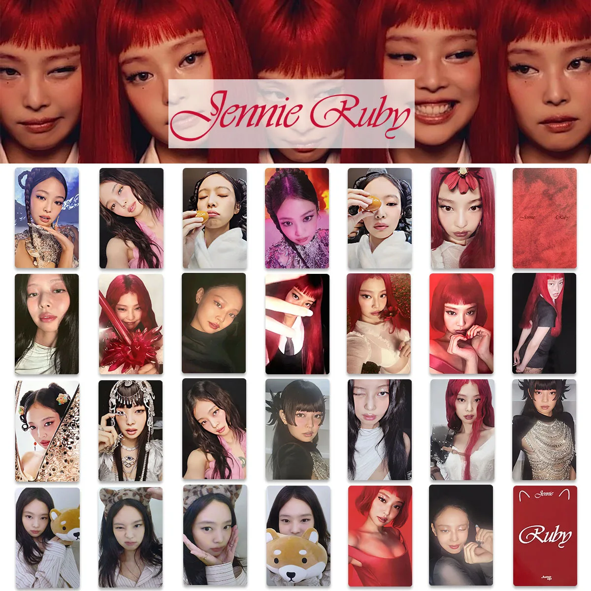 KPOP Female Idol JENNIE New Album RUBY Album Lomo Card MAKESTAR