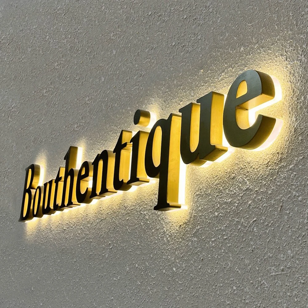 Outdoor Business Sign Metal Blacklit Sign Business Laser cut Metal 3D Wall Letter For shop Salon Hotel