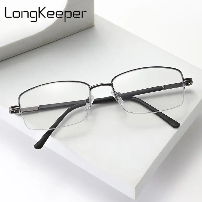 

Fashion Photochromic Square Sunglasses Color Changing Metal Frame Anti Blue Glasses Women Men Vintage Eyewear Uv400 Eyeglasses