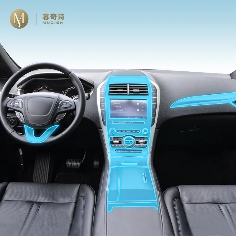 

Для интерьера автомобиля Lincoln MKZ 2015-2022, центральная консоль, прозрачная фотопленка для ремонта от царапин, аксессуары PPF