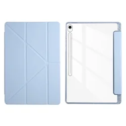 Enhanced Multi - Angle Folding Stand Case with Pen Holder for Tab S10 FE (Sky Blue)