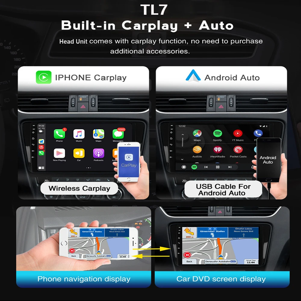 Radio navigation Renault Megane 2 - Android Auto Carplay – Multigenus