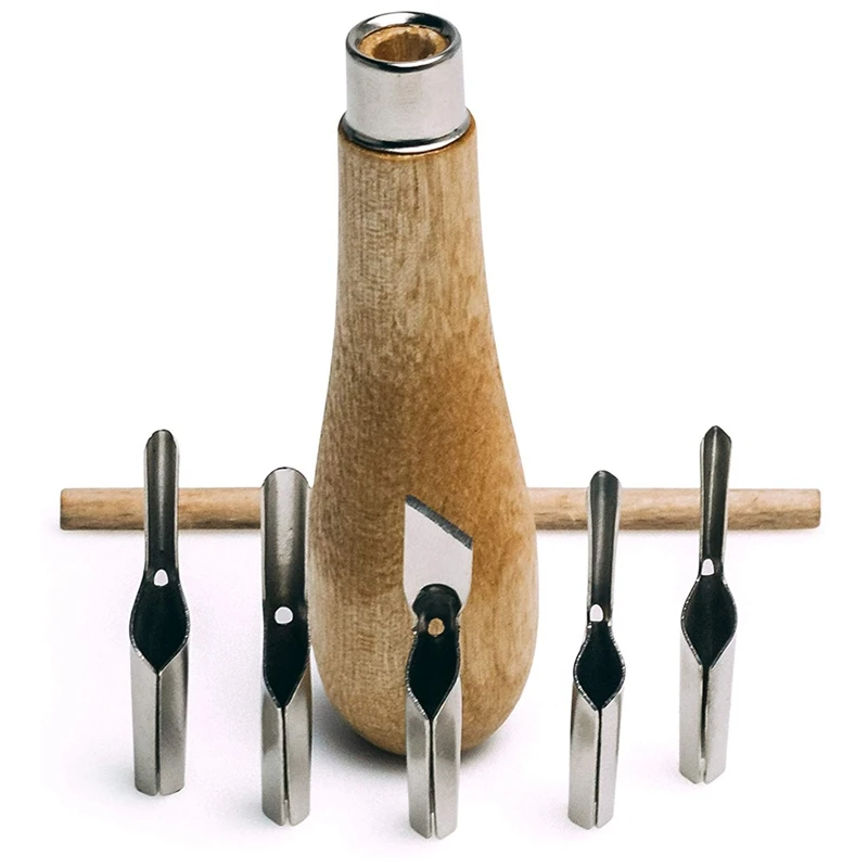 Lino Block Cutting Rubber Stamp Carving Tools 5 Blade Wood Handle Printmaking Set cutting knife wood carving knives wood carving blades carving tool