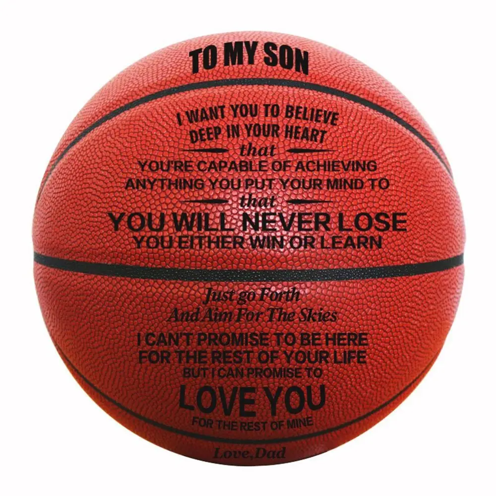 

High Elasticity Creative Special Basketball Valentines Day Rubber You Will Never Lose Basketball Offical Size 7(29.5")