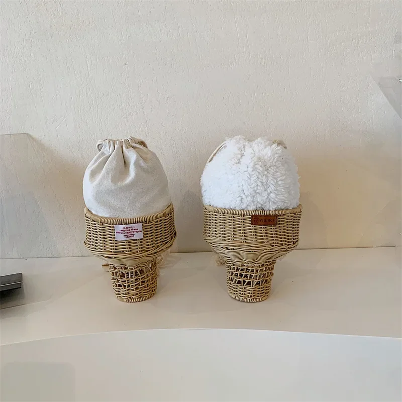NEW Children Crossbody Bag Ice Cream Korean Style Fashion Personality Girls Weave Casual Cute Lovely Sweet Clothing Matching Bag