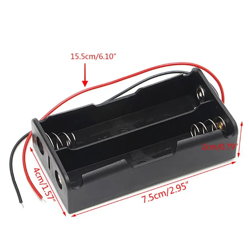 5 Pcs 18650 Rechargeable Battery 3.7V Clip Holder Box for Case With Wire battery holder
