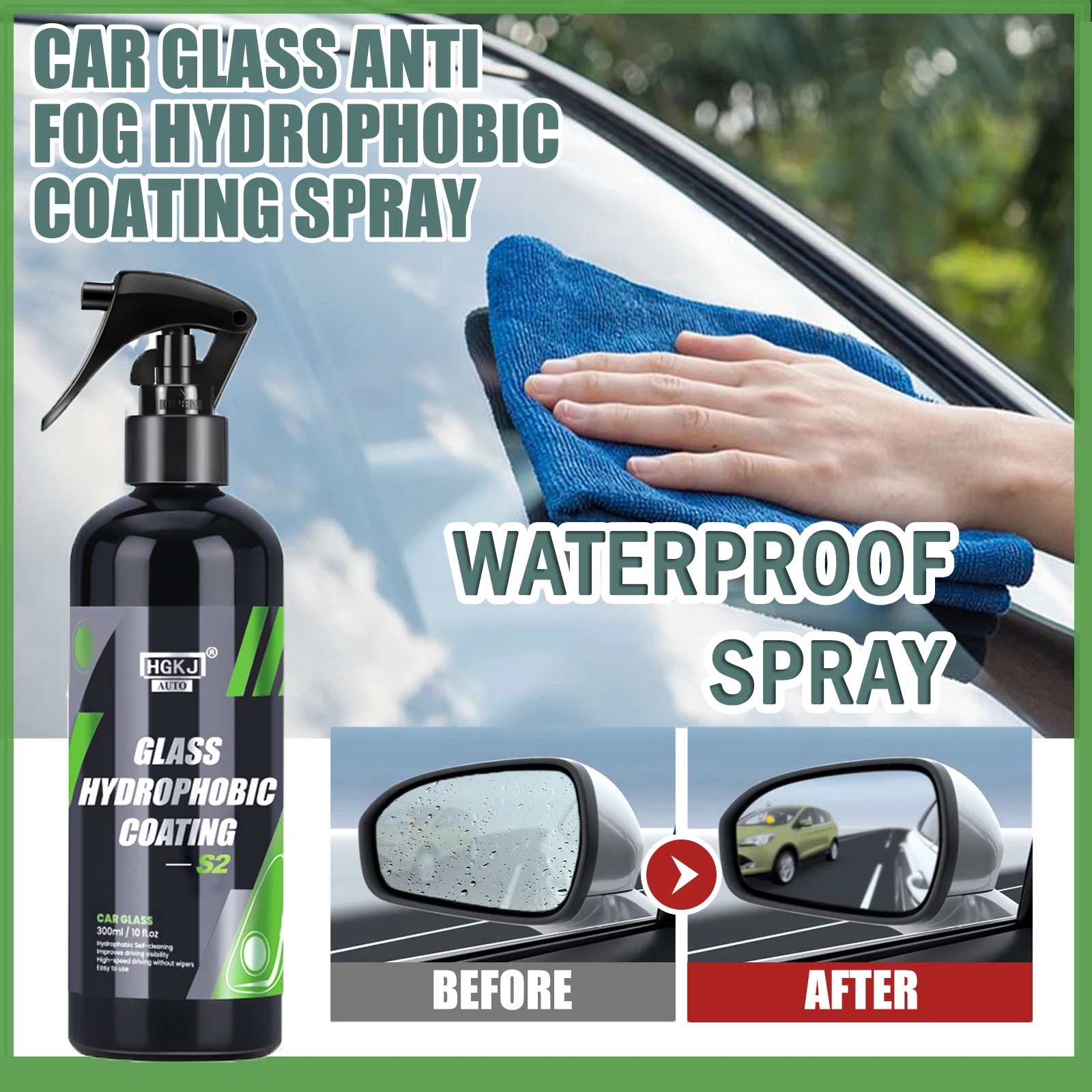AntiRainCoatingforCarGlassHydrophobicAntirainLiquidWindshield