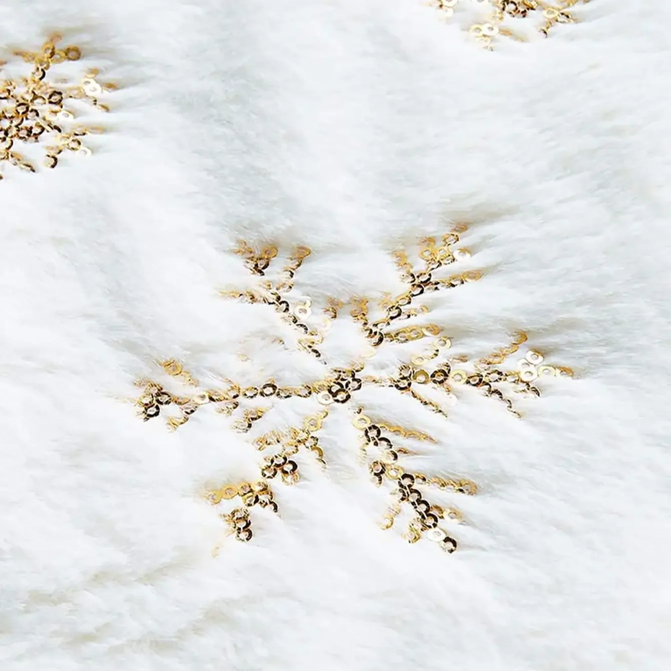 Christmas Tree Skirt Faux Fur For Home Xmas