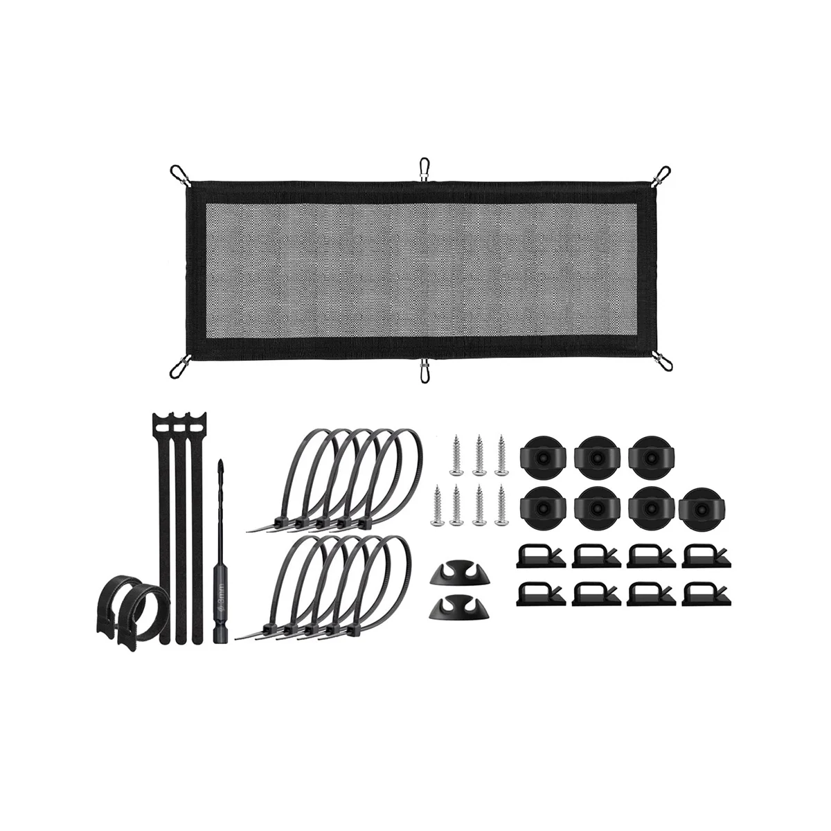 Cable Management Net - Under Desk Wire Management - Flexible Under Desk Cable Management Tray A