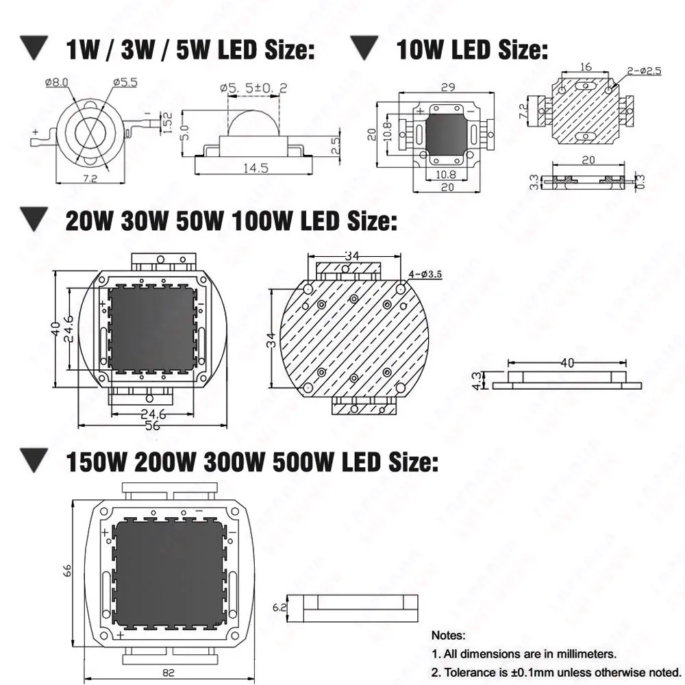 Ojo de buey LED blanco 1w Epistar COB 3000K luz cálida 33mm diámetro