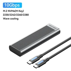 Vention Dual Protocol M.2 SSD Enclosure with USB 3.2 Gen2 10Gbps Connectivity and Cooling Protection (Single cooling)