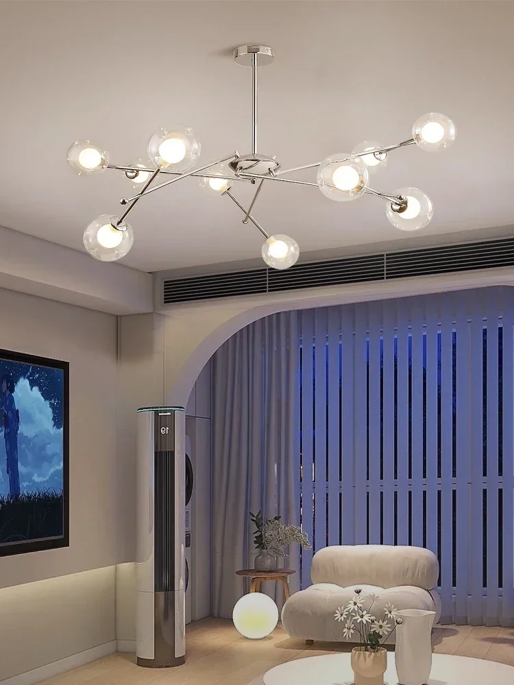 Moderne eettafel hanglamp led dimbaar wit hanglamp ovaal in hoogte verstelbare kroonluchter met afstandsbediening 33 W eetkamer hanglamp creativiteit