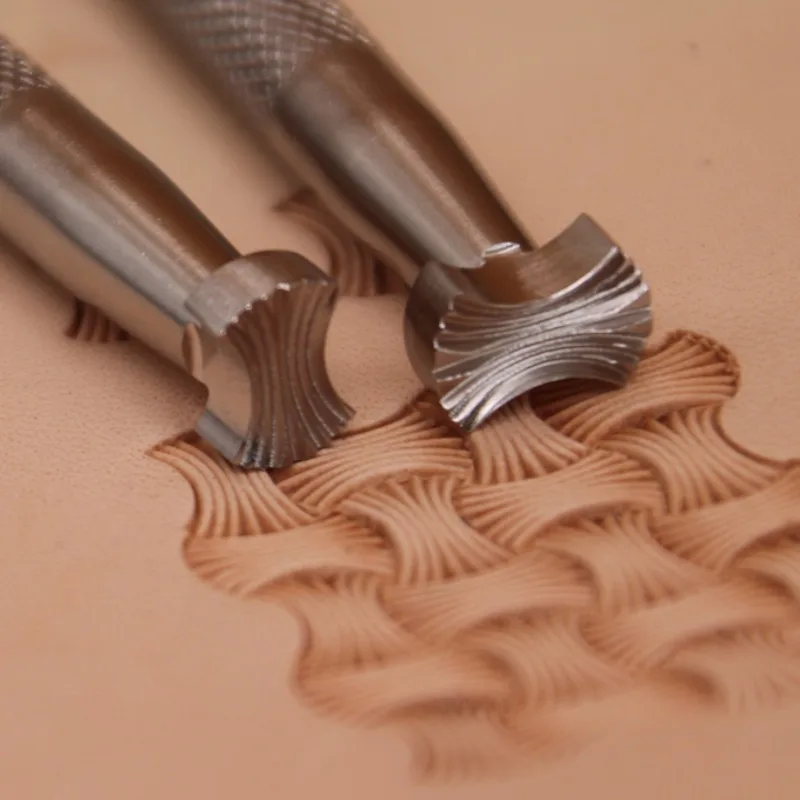 Woven Pattern Lines Design Leather Carving Stamp Stainless