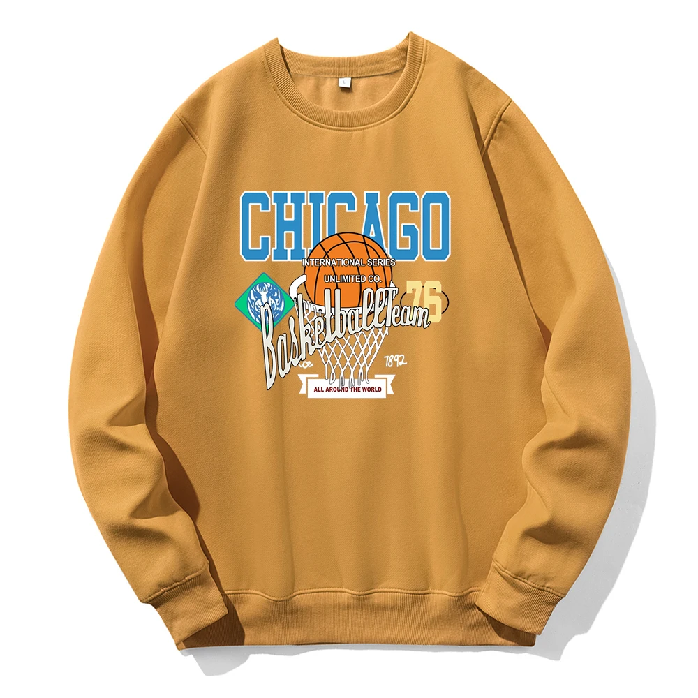 

Мужская толстовка с капюшоном команды баскетбола Чикаго 76 по всему миру, Свободная Толстовка Оверсайз, мужские Базовые универсальные пуловеры, классические толстовки