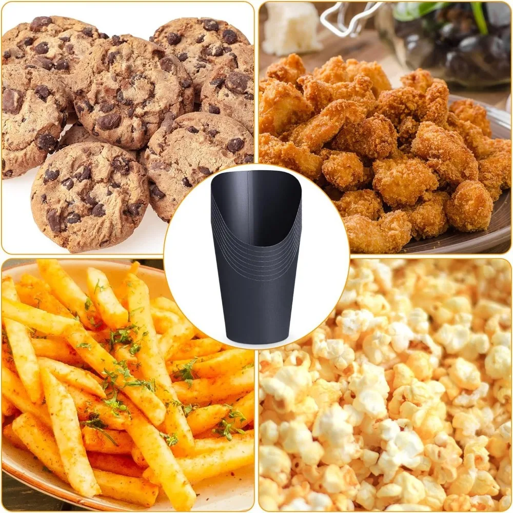 25pcs 14/16oz French Fries Holder Kraft Paper Disposable French Fry Cup Popcorn DIY Baking Snack Dessert Cupcakes Party Supplies