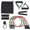 11pcs Resistance Bands Set Workout Fitness Exercise Tube Bands Door Anchor Ankle Straps Cushioned Handles with Carry Bags for H