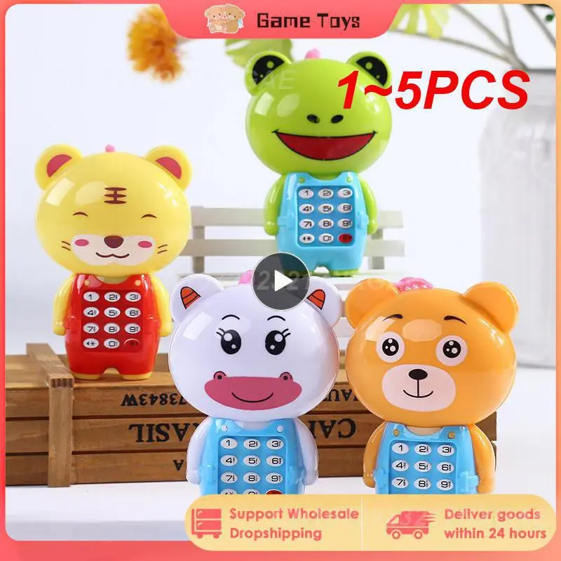 

1~5PCS New Electronic Toy Phone Musical Mini Cute Children Toy Early Education Cartoon Mobile Phone Telephone Cellphone Baby