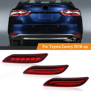 Toyota Camry 2018 to 2024 LED Rear Bumper Reflector Lights with Dynamic Turn Signal, Brake and Running Light Functions