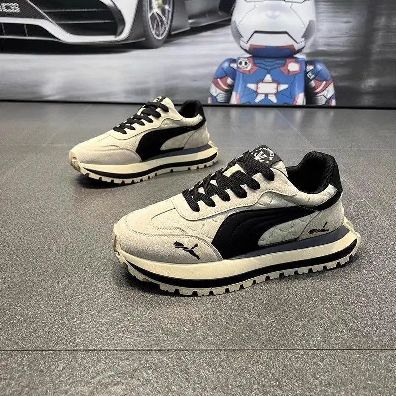 Freizeitschuhe Herren-Sportschuhe Sommerliche Freizeitschuhe mit dicken Sohlen für Herren, weiche und bequeme, rutschfeste Outdoor-Mode-Boardschuhe