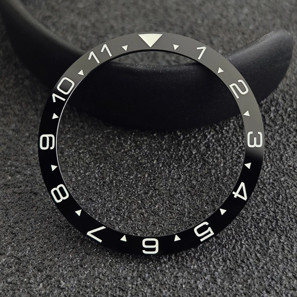 Blue-Green Luminous Ceramic Watch Bezel Insert - Flat Design