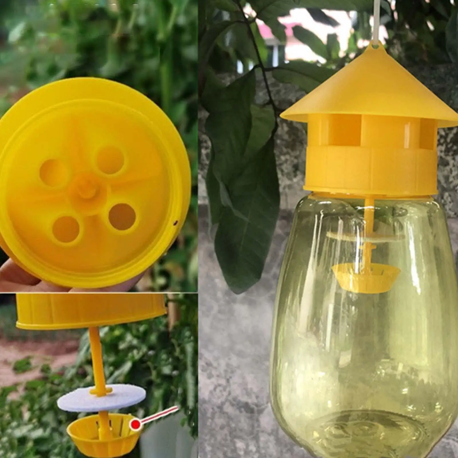 

Fruit Fly Trap Killer Yellow Plastic Drosophila Trap Anti Fly Fruit Fly killer Catcher Orchard Insect Trap Pest Control Products