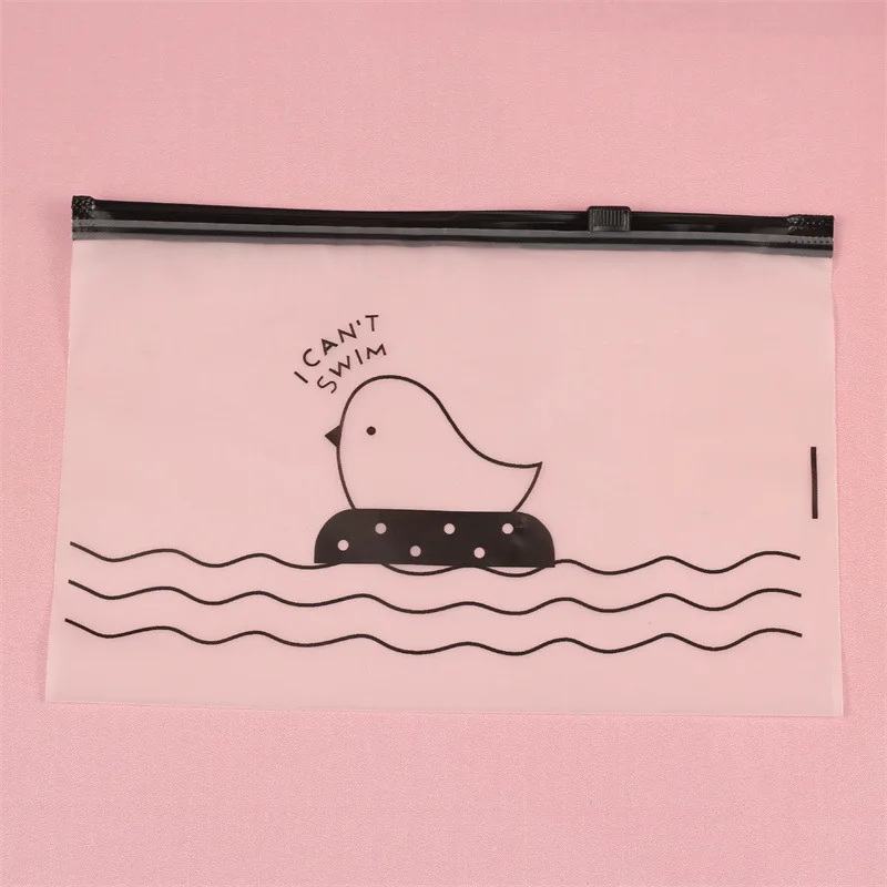 

Fashion Cut Cartoon PU Leather Zipper Pencil Case Office School Supply Creative Student Plastic Pencilcase Child Party Gift