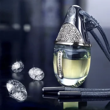 Car Perfume Pendant with Diamond Stars Aromatherapy Pendant with Plant Essential Oil, Odor Elimination, Fresh Air, Car Interior