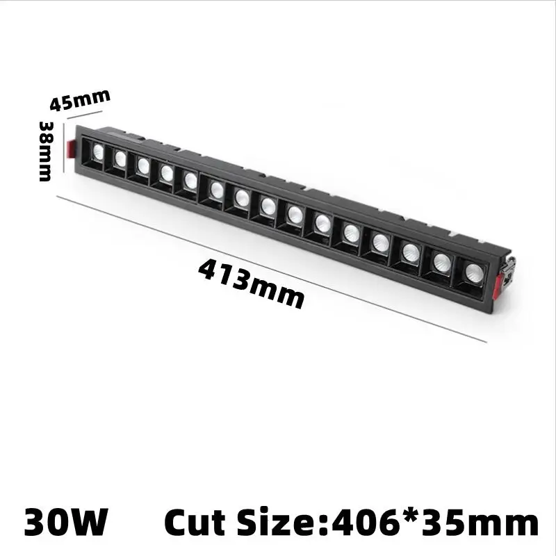 LED recessed downlight dimmable 10w 20w 30w spotlight line light strip linear strip corridor light commercial lighting kitchen ceiling light fixtures