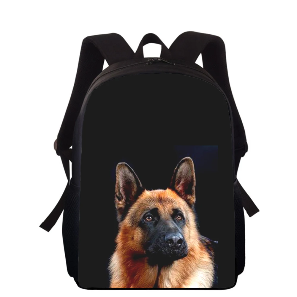 German Shepherd Dog 15” 3D Print Kids Backpack Primary School Bags for Boys Girls Back Pack Students School Book Bags
