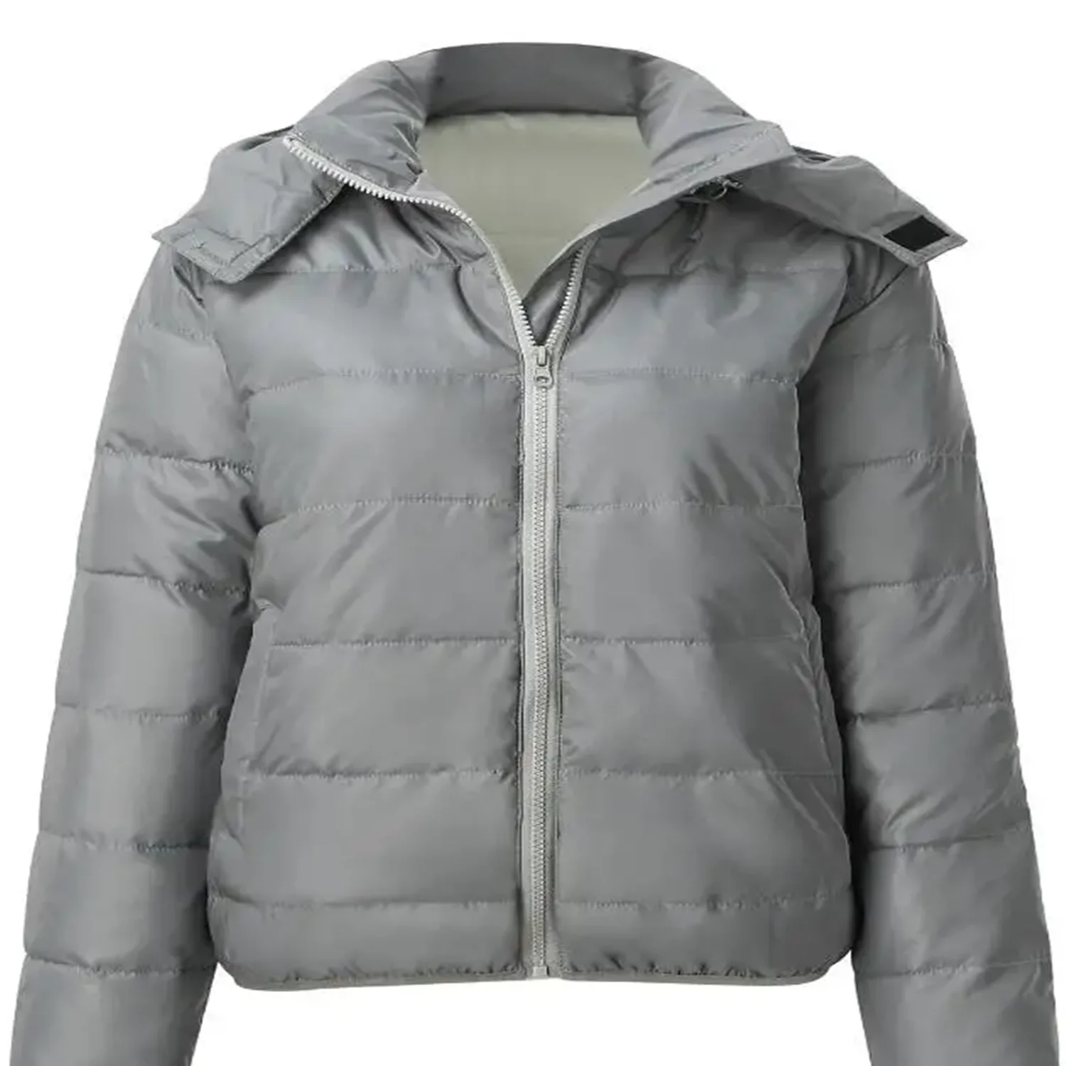 Thermal-Insulated Reflective Parka Jacket Unisex Winter Coat Detachable Hood Night Commuting Safety Outerwear Cycling Outdoor