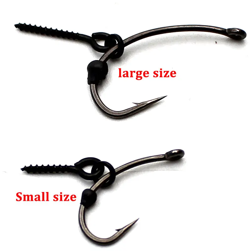 잉어 낚시 후크 정렬 기 낚시 커넥터 후크 중지 비즈 헤어 잉어 리그 물고기 태클 액세서리에 대 한 10pcs 텅스텐 후크 비즈