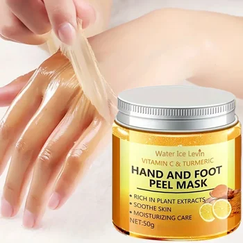 Vitamin c and turmeric hand wax mask for hands and feet, smoothing skin, gently cleansing hand mask, illuminating hand skin 1