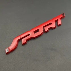 Premium 3D Metal Logo Car Badge Emblem - Sleek Fender & Trunk Sticker Accessory (Red)
