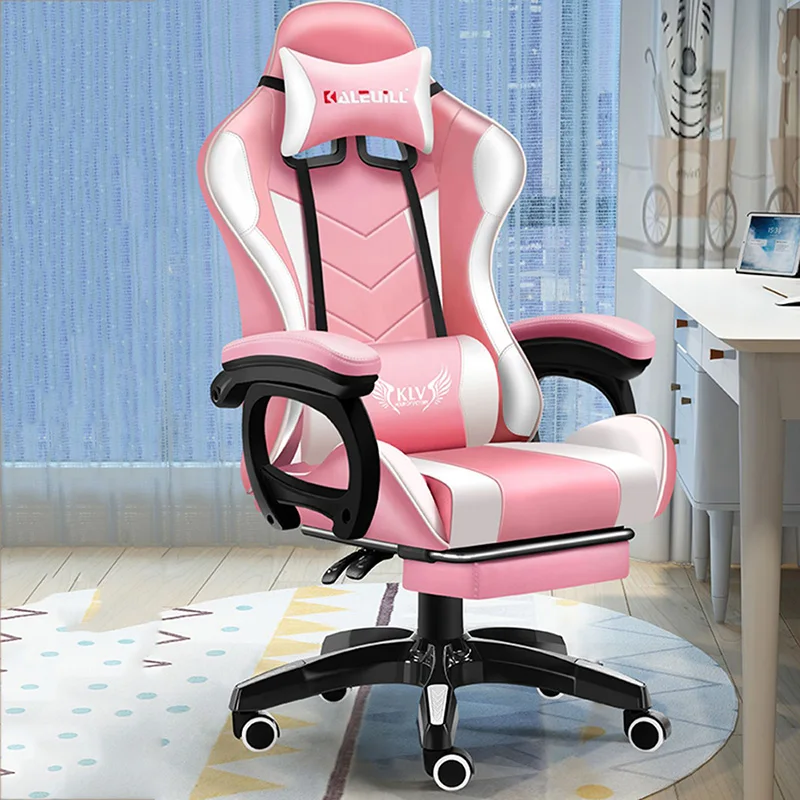 Recliner Office Chairs Ergonomic Designer Portable Floor Comfy Rolling Folding Desk Chair Swivel Cadeira Gamer Furniture MQ50BG